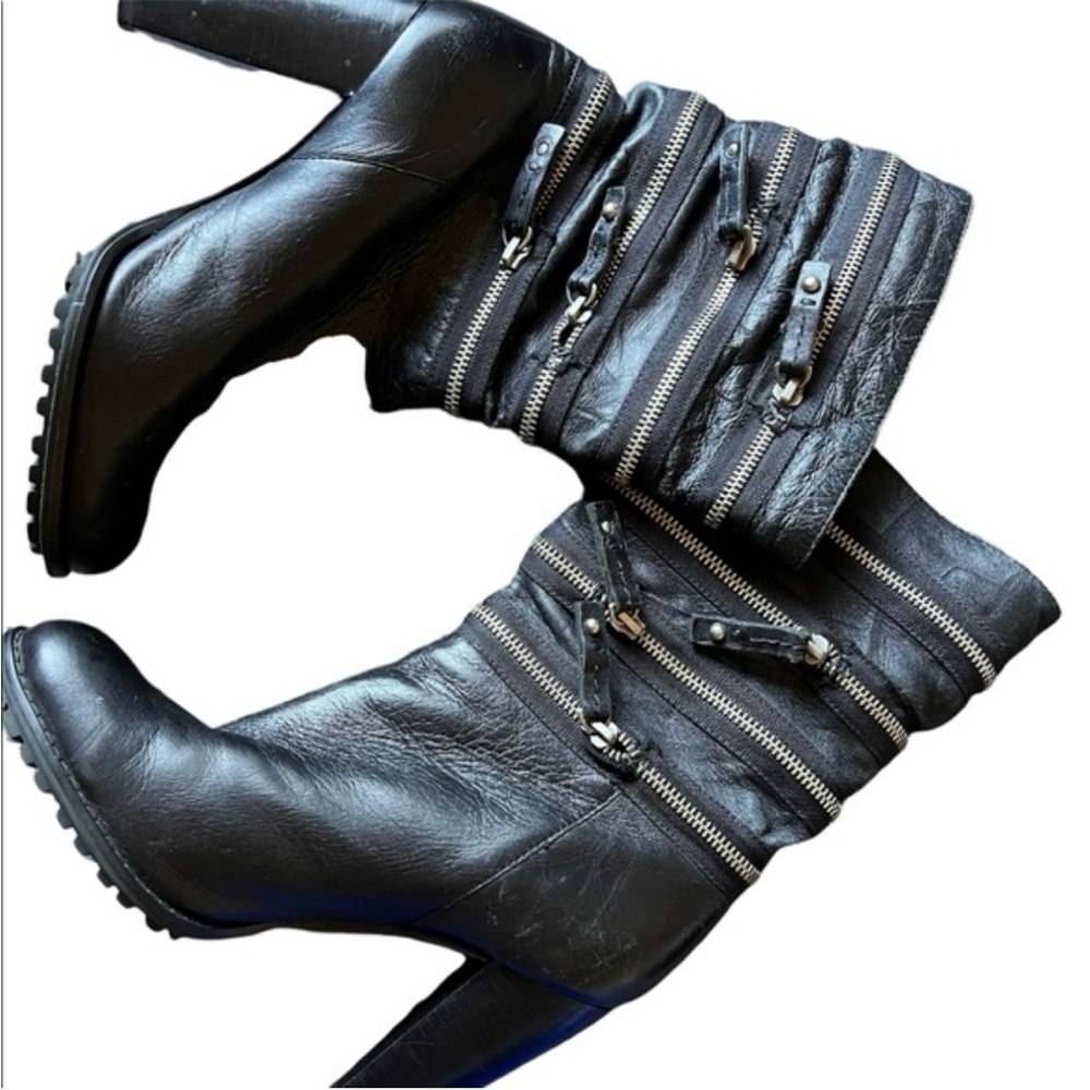 Leather boots
